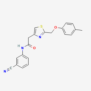 N-(3-cyanophenyl)-2-{2-[(4-methylphenoxy)methyl]-1,3-thiazol-4-yl}acetamide