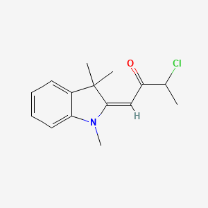 molecular formula C15H18ClNO B7817983 (1E)-3-Chloro-1-(1,3,3-trimethylindol-2-ylidene)butan-2-one 