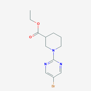 molecular formula C12H16BrN3O2 B7817987 Ethyl 1-(5-bromopyrimidin-2-yl)piperidine-3-carboxylate 