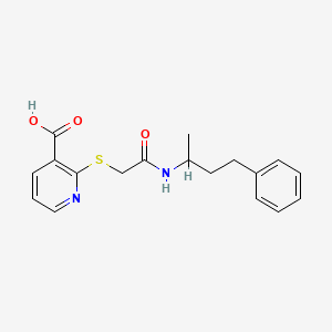 2-({2-Oxo-2-[(4-phenylbutan-2-yl)amino]ethyl}sulfanyl)pyridine-3-carboxylic acid