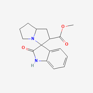 molecular formula C16H18N2O3 B7818057 Methyl 2-oxo-1,1',2,2',5',6',7',7a'-octahydrospiro[indole-3,3'-pyrrolizine]-2'-carboxylate CAS No. 104680-77-5