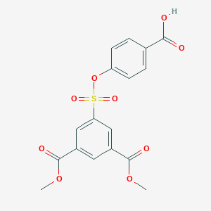 molecular formula C17H14O9S B7818074 4-[3,5-Bis(methoxycarbonyl)phenyl]sulfonyloxybenzoic acid 