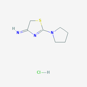 molecular formula C7H12ClN3S B7818117 2-Pyrrolidino-4-imino-2-thiazoline hydrochloride 
