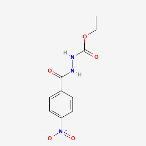 molecular formula C10H11N3O5 B7818160 N'-(ethoxycarbonyl)-4-nitrobenzohydrazide 
