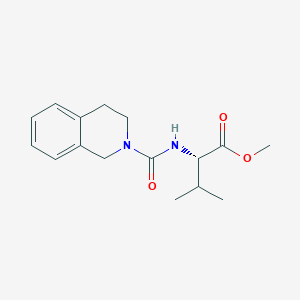 molecular formula C16H22N2O3 B7818195 (S)-methyl 3-methyl-2-(1,2,3,4-tetrahydroisoquinoline-2-carboxamido)butanoate 