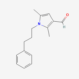 molecular formula C16H19NO B7818240 2,5-dimethyl-1-(3-phenylpropyl)-1H-pyrrole-3-carbaldehyde 