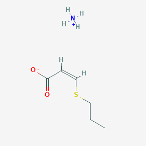 molecular formula C6H13NO2S B7818271 azanium;(Z)-3-propylsulfanylprop-2-enoate 