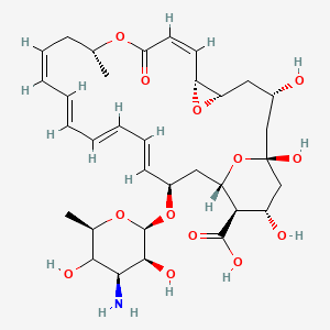 molecular formula C33H47NO13 B7818307 (1R,3S,5R,7R,8E,12R,14E,16E,18E,20E,22R,24S,25R,26S)-22-[(2R,3S,4S,6R)-4-amino-3,5-dihydroxy-6-methyloxan-2-yl]oxy-1,3,26-trihydroxy-12-methyl-10-oxo-6,11,28-trioxatricyclo[22.3.1.05,7]octacosa-8,14,16,18,20-pentaene-25-carboxylic acid 