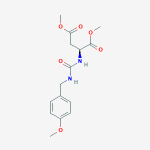 dimethyl (2S)-2-[(4-methoxyphenyl)methylcarbamoylamino]butanedioate