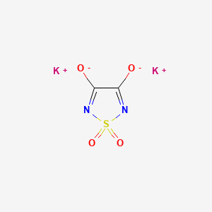 molecular formula C2K2N2O4S B7818400 Dipotassium;1,1-dioxo-1,2,5-thiadiazole-3,4-diolate 