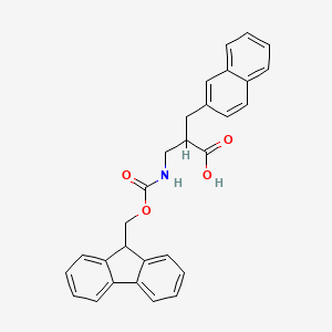 molecular formula C29H25NO4 B7818532 (R)-2-[(9H-Fluoren-9-ylmethoxycarbonylamino)-methyl]-3-naphthalen-2-YL-propionic acid 