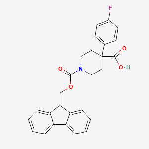 molecular formula C27H24FNO4 B7818539 Fmoc-4-(4-fluorophenyl)-piperidine-4-carboxylic acid 