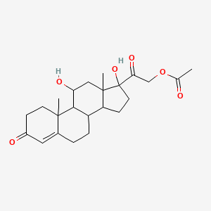 molecular formula C23H32O6 B7818604 11,17-二羟基-3,20-二氧孕-4-烯-21-基乙酸酯 CAS No. 42016-02-4