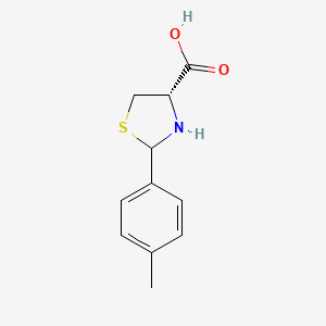 molecular formula C11H13NO2S B7818918 (4S)-2-(4-methylphenyl)-1,3-thiazolidine-4-carboxylic acid 