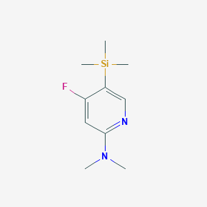 molecular formula C10H17FN2Si B7818953 (4-Fluoro-5-trimethylsilanyl-pyridin-2-YL)-dimethyl-amine 