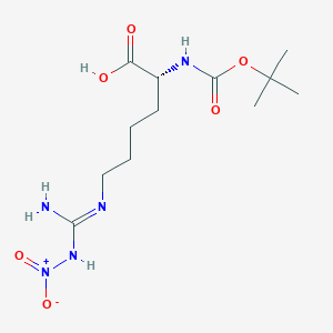 molecular formula C12H23N5O6 B7818977 (2R)-6-[[amino(nitramido)methylidene]amino]-2-[(2-methylpropan-2-yl)oxycarbonylamino]hexanoic acid 