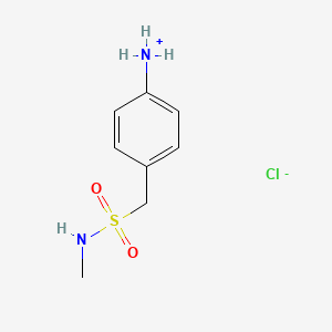 molecular formula C8H13ClN2O2S B7818990 [4-(Methylsulfamoylmethyl)phenyl]azanium;chloride 
