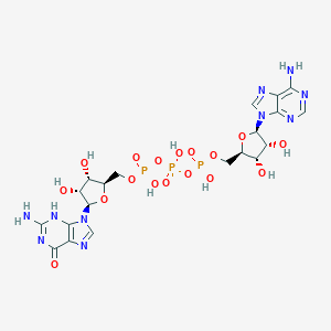 molecular formula C20H27N10O17P3 B078190 鸟苷-P3-腺苷-5',5'-三磷酸 CAS No. 10527-47-6