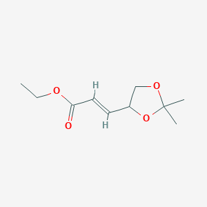 molecular formula C10H16O4 B7819020 Ethyl 3-(2,2-dimethyl-1,3-dioxolan-4-yl)acrylate 