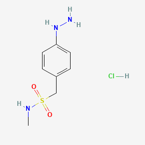 molecular formula C8H14ClN3O2S B7819118 1-(4-Hydrazinylphenyl)-N-methylmethanesulfonamide hydrochloride CAS No. 1441748-47-5