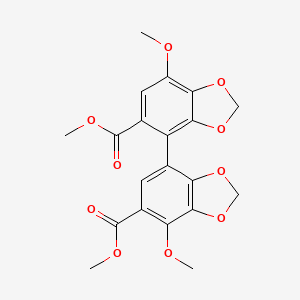 molecular formula C20H18O10 B7819123 Bifendate(4,4-Dimethoxy-5,5',6,6'-di(methoxymethenyl)-2,2-Dimethoxy Carboxylbiphenyl) 