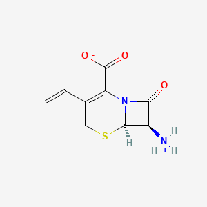 molecular formula C9H10N2O3S B7819169 (6R,7R)-7-azaniumyl-3-ethenyl-8-oxo-5-thia-1-azabicyclo[4.2.0]oct-2-ene-2-carboxylate 