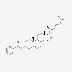 molecular formula C34H50O2 B7819233 [(10R,13R,17R)-10,13-dimethyl-17-[(2R)-6-methylheptan-2-yl]-2,3,4,7,8,9,11,12,14,15,16,17-dodecahydro-1H-cyclopenta[a]phenanthren-3-yl] benzoate 