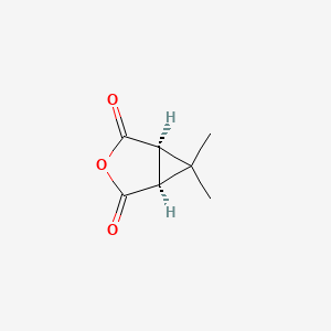 molecular formula C7H8O3 B7819237 (1R,5S)-6,6-Dimethyl-3-oxabicyclo[3.1.0]hexane-2,4-dione 