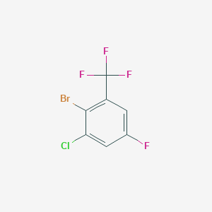 molecular formula C7H2BrClF4 B7819246 2-Bromo-3-chloro-5-fluorobenzotrifluoride 