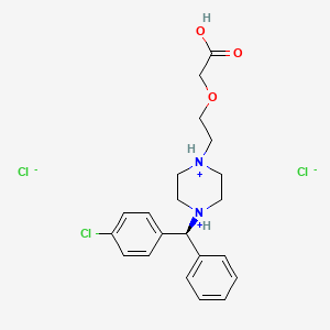 molecular formula C21H27Cl3N2O3 B7819574 2-[2-[4-[(S)-(4-chlorophenyl)-phenylmethyl]piperazine-1,4-diium-1-yl]ethoxy]acetic acid;dichloride 