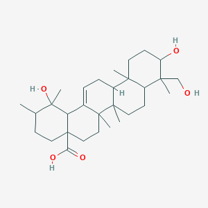 molecular formula C30H48O5 B7819652 1,10-Dihydroxy-9-(hydroxymethyl)-1,2,6a,6b,9,12a-hexamethyl-2,3,4,5,6,6a,7,8,8a,10,11,12,13,14b-tetradecahydropicene-4a-carboxylic acid 