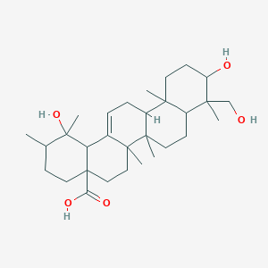 molecular formula C30H48O5 B7819652 1,10-二羟基-9-(羟甲基)-1,2,6a,6b,9,12a-六甲基-2,3,4,5,6,6a,7,8,8a,10,11,12,13,14b-十四氢莰烯-4a-羧酸 