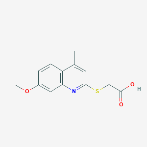 molecular formula C13H13NO3S B7819716 [(7-Methoxy-4-methylquinolin-2-yl)sulfanyl]acetic acid 