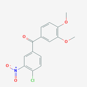 molecular formula C15H12ClNO5 B7819734 (4-Chloro-3-nitrophenyl)(3,4-dimethoxyphenyl)methanone 