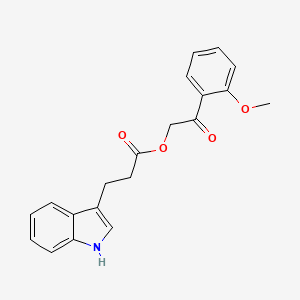 2-(2-methoxyphenyl)-2-oxoethyl 3-(1H-indol-3-yl)propanoate