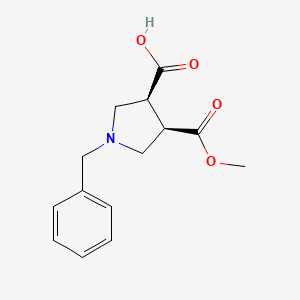 (cis-racemic)-1-Benzylpyrrolidine-3,4-dicarboxylic acid monomethyl ester