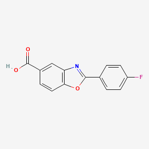 molecular formula C14H8FNO3 B7819779 2-(4-Fluoro-phenyl)-benzooxazole-5-carboxyl ic acid 
