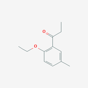 molecular formula C12H16O2 B7819795 1-(2-Ethoxy-5-methylphenyl)propan-1-one 