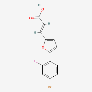 (2E)-3-[5-(4-bromo-2-fluorophenyl)furan-2-yl]prop-2-enoic acid
