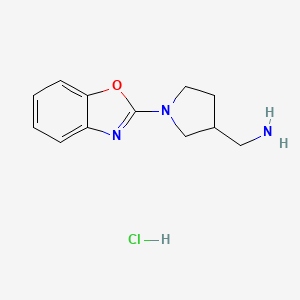 (1-(Benzo[d]oxazol-2-yl)pyrrolidin-3-yl)methanamine hydrochloride
