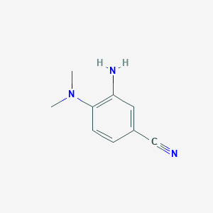 molecular formula C9H11N3 B7819830 3-Amino-4-dimethylamino-benzonitrile 