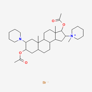 [17-acetyloxy-10,13-dimethyl-16-(1-methylpiperidin-1-ium-1-yl)-2-piperidin-1-yl-2,3,4,5,6,7,8,9,11,12,14,15,16,17-tetradecahydro-1H-cyclopenta[a]phenanthren-3-yl] acetate;bromide