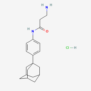 molecular formula C19H27ClN2O B7819890 N-(4-((3r,5r,7r)-adamantan-1-yl)phenyl)-3-aminopropanamide hydrochloride 