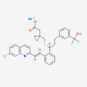 sodium;2-[1-[[1-[2-[(E)-2-(7-chloroquinolin-2-yl)ethenyl]phenyl]-3-[3-(2-hydroxypropan-2-yl)phenyl]propyl]sulfanylmethyl]cyclopropyl]acetate