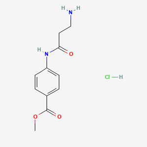 molecular formula C11H15ClN2O3 B7819927 Methyl 4-(3-aminopropanoylamino)benzoate;hydrochloride 