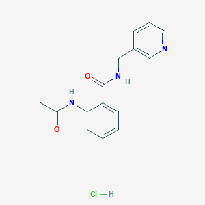 2-acetamido-N-(pyridin-3-ylmethyl)benzamide hydrochloride