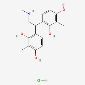 4-[1-(2,4-Dihydroxy-3-methylphenyl)-2-(methylamino)ethyl]-2-methylbenzene-1,3-diol;hydrochloride