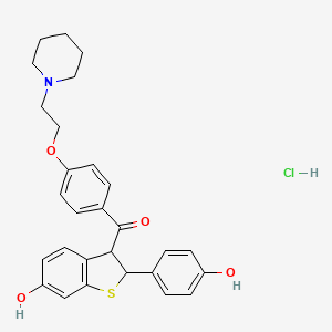 [6-Hydroxy-2-(4-hydroxyphenyl)-2,3-dihydro-1-benzothiophen-3-yl]-[4-(2-piperidin-1-ylethoxy)phenyl]methanone;hydrochloride
