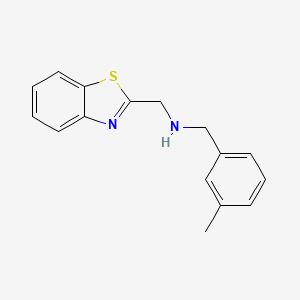 molecular formula C16H16N2S B7820050 1-(1,3-Benzothiazol-2-YL)-N-[(3-methylphenyl)methyl]methanamine 