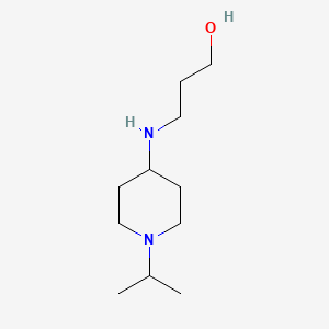molecular formula C11H24N2O B7820071 3-{[1-(Propan-2-yl)piperidin-4-yl]amino}propan-1-ol 